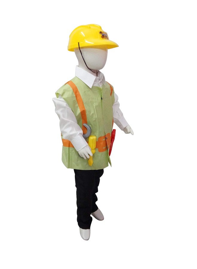 BookMyCostume Engineer Civil Construction Worker Community Helper Builder Kids Fancy Dress Costume 3-4 years - Image 3